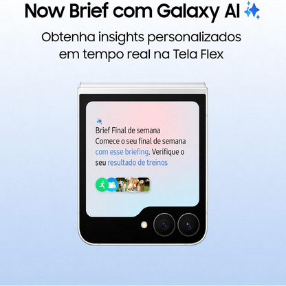 Samsung Galaxy Z Flip7 FE 5G, 128GB 8GB RAM Tela 6,7", Galaxy AI - Preto